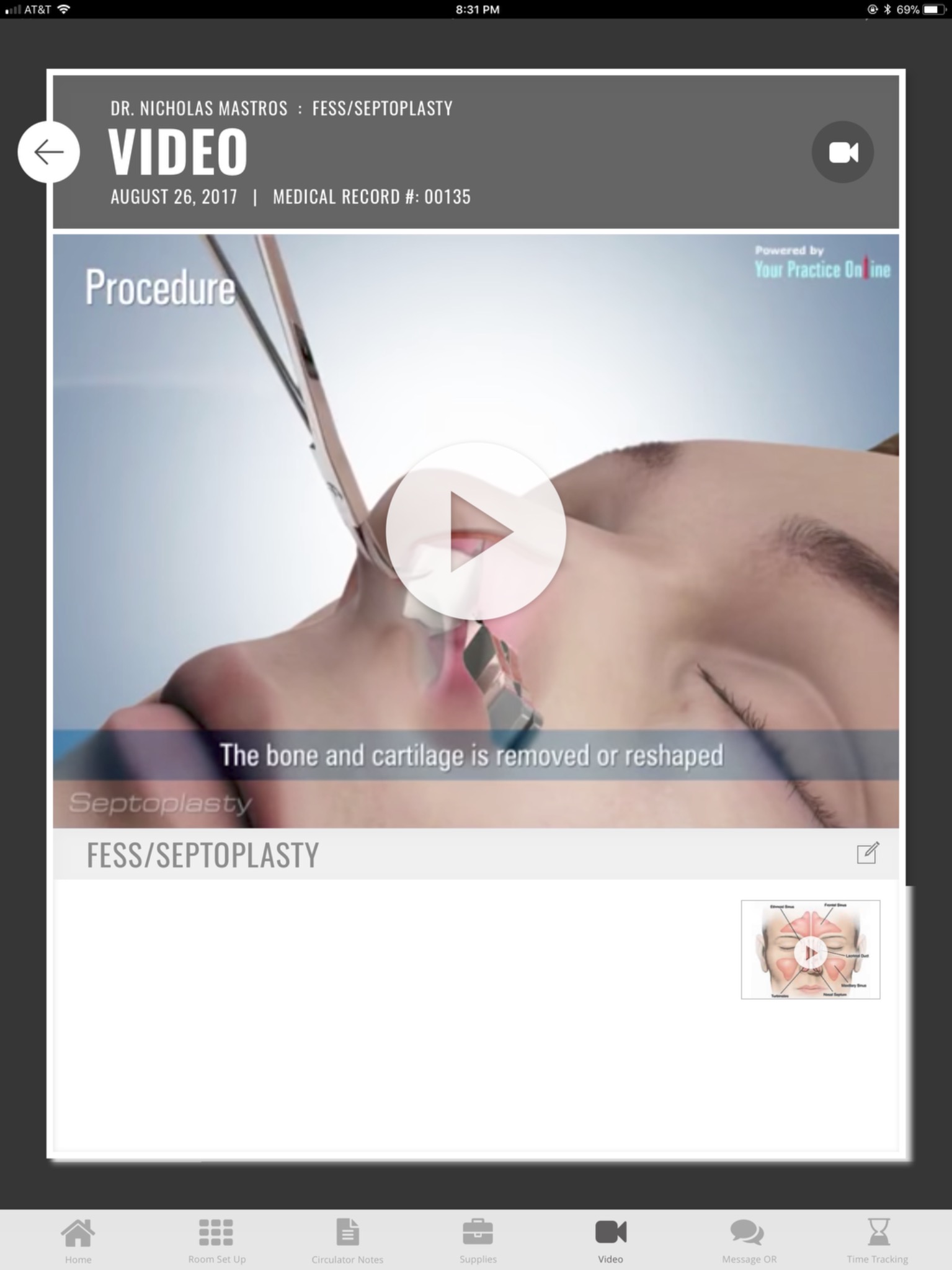 Surgical procedure video